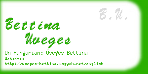 bettina uveges business card